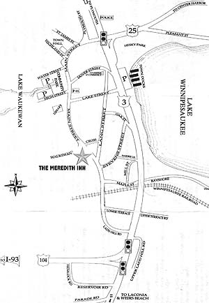map to Meredith Inn
